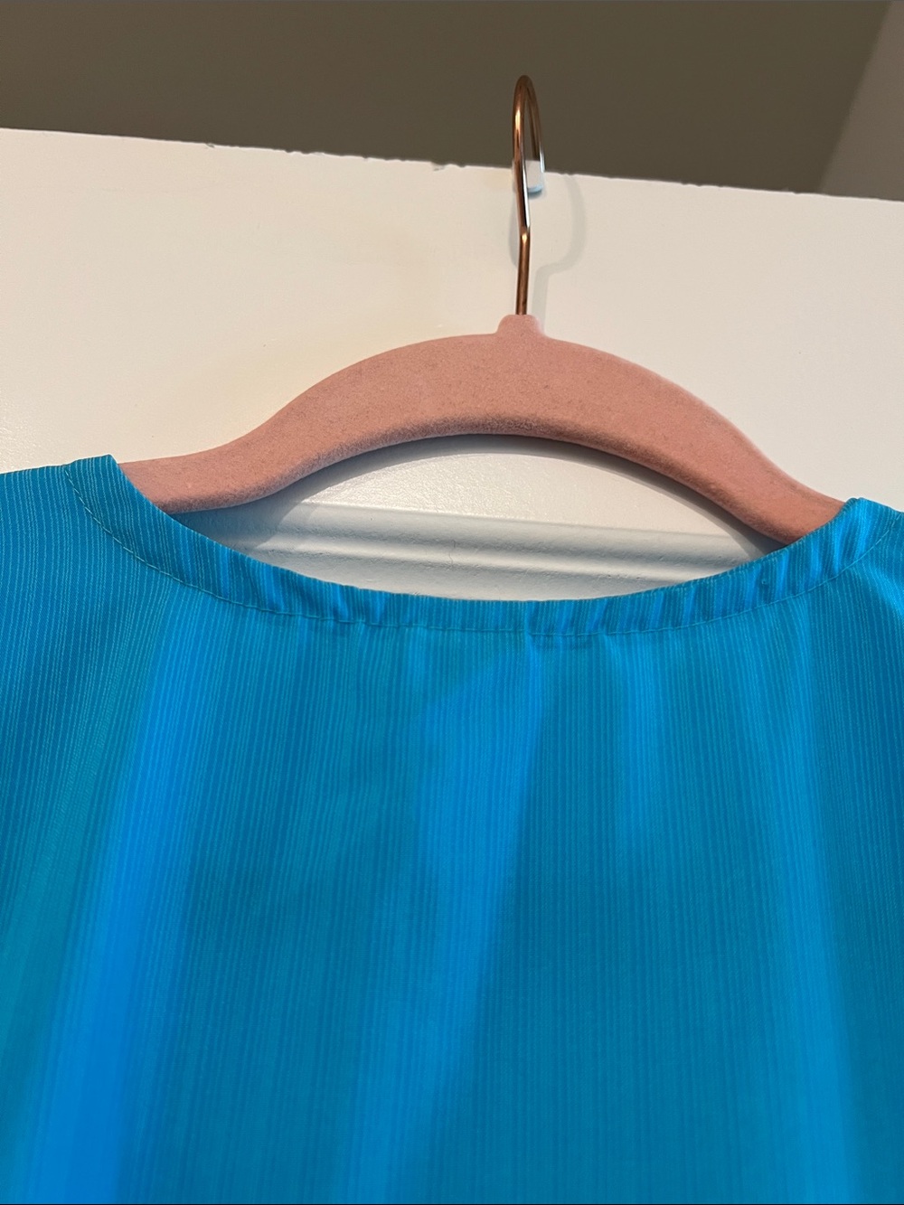 Embroidered Turquoise  Tunic Top with Gold Accents - Picture 12 of 14